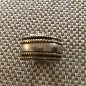 Ladies gold and sterling ring